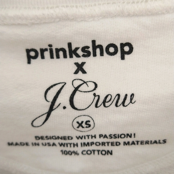 J. Crew x Prinkshop "Power Woman" White Sweatshirt Top - Picture 5 of 6